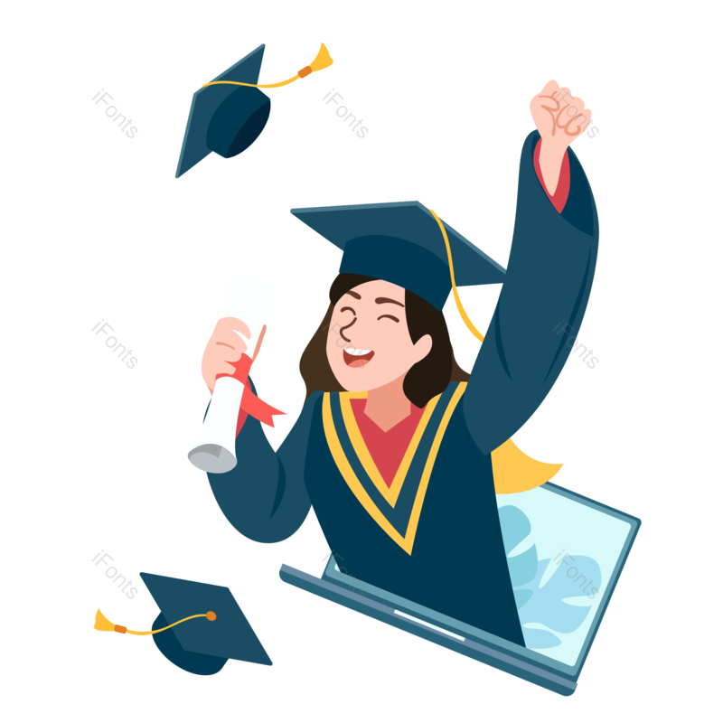 毕业季图片,学生元素,女孩子PNG,毕业免抠素材